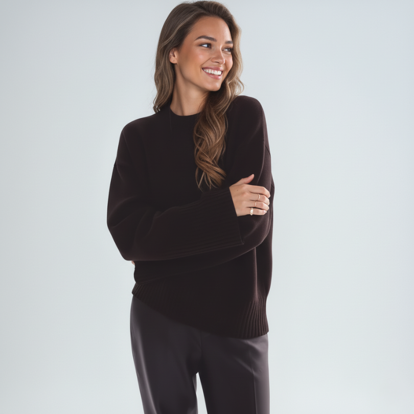 Louise Boutique - Pull en laine marron