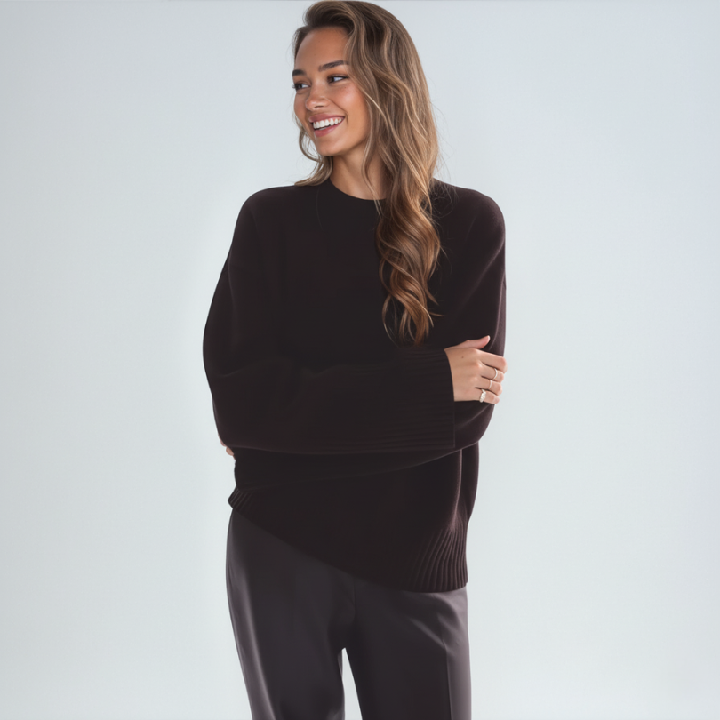 Louise Boutique - Pull en laine marron