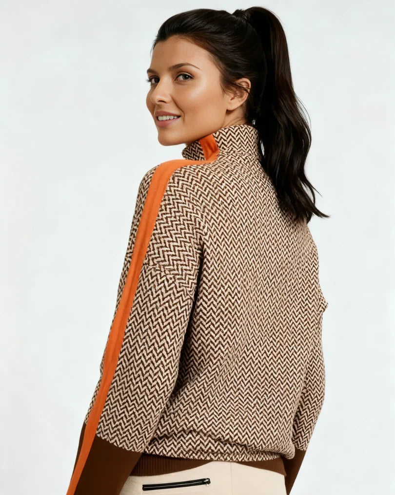 Louise Boutique - Pull à col roulé rayé