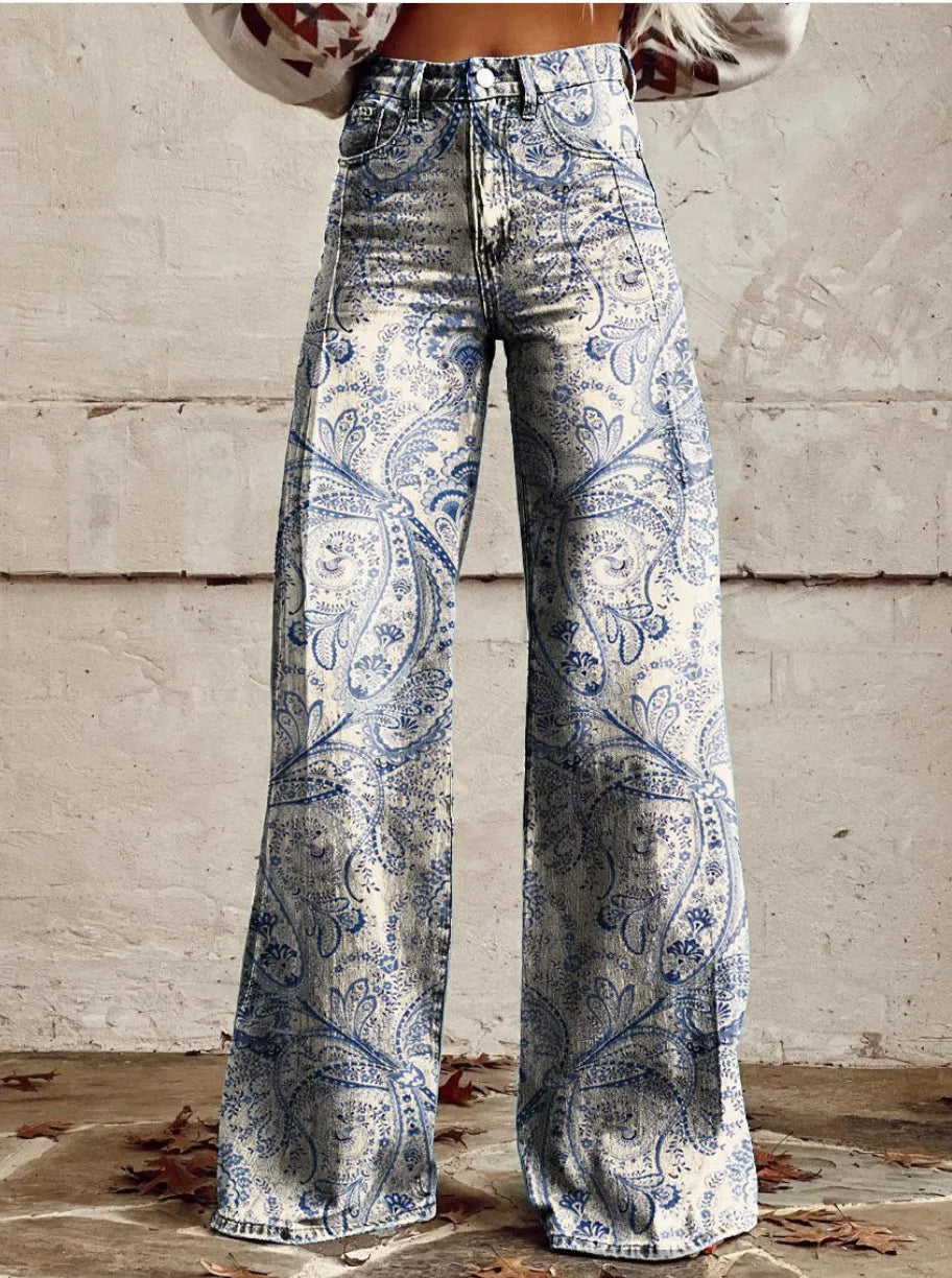 Azly - Pantalon floral décontracté et élégant