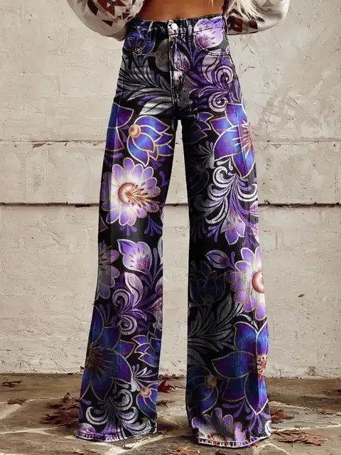 Azly - Pantalon floral décontracté et élégant