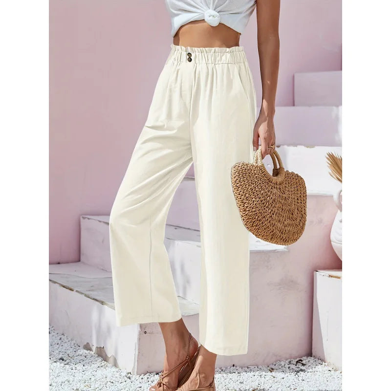Soléa – Pantalon d’Été Lin-Coton