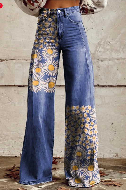 Azly - Pantalon floral décontracté et élégant