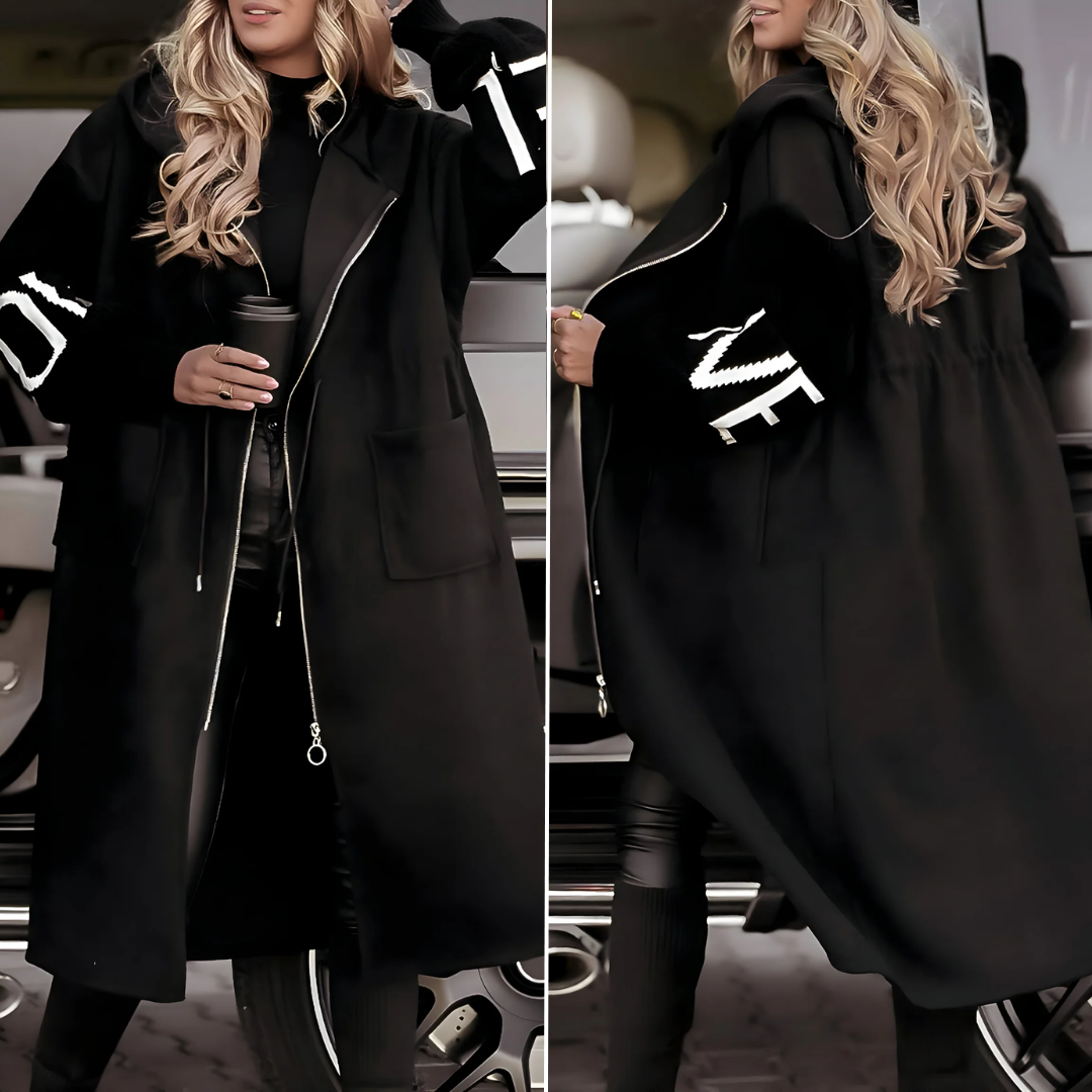 Louise Boutique - Veste oversize à capuche