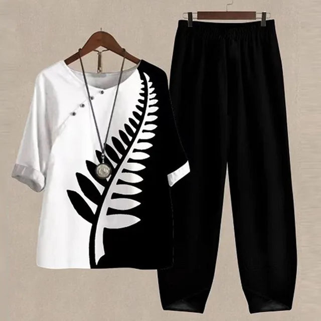 Lilou - Ensemble chemise et pantalon confortable et chic