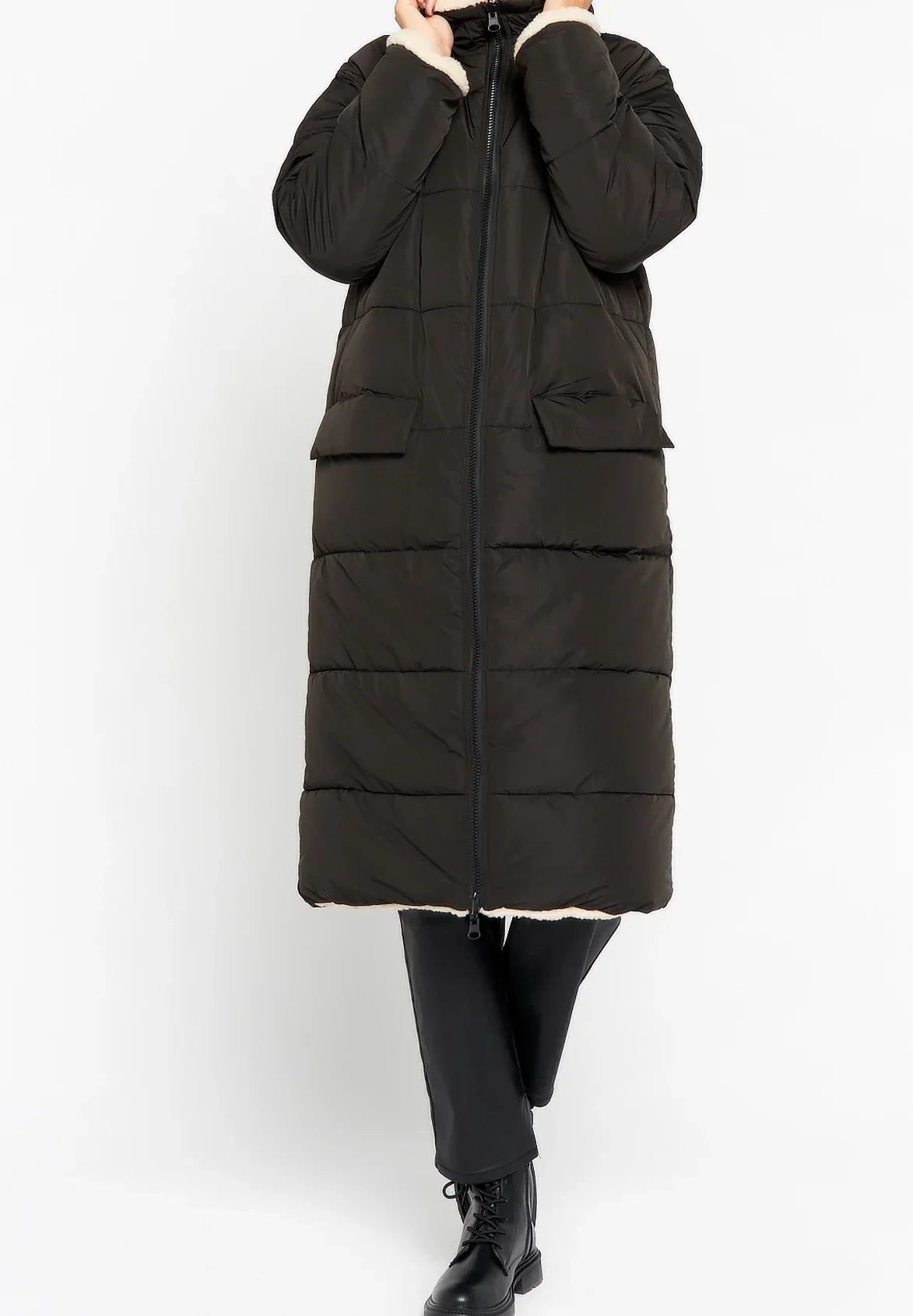Louise Boutique - Manteau d'hiver double face en laine
