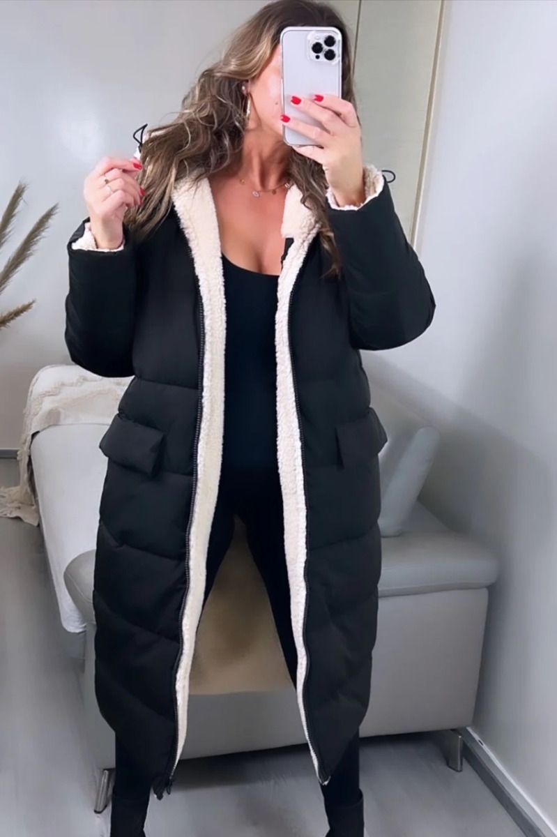 Louise Boutique - Manteau d'hiver double face en laine