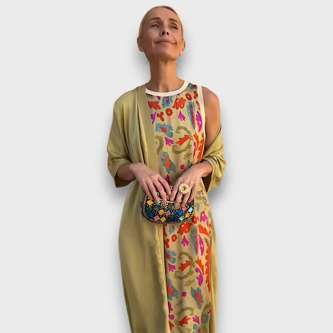 Louise Boutique - Robe maxi avec cardigan